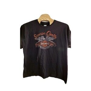 Harley-Davidson Shirt Mens 3XL Black Bull Run Skull Graphic Manassas VA Made USA